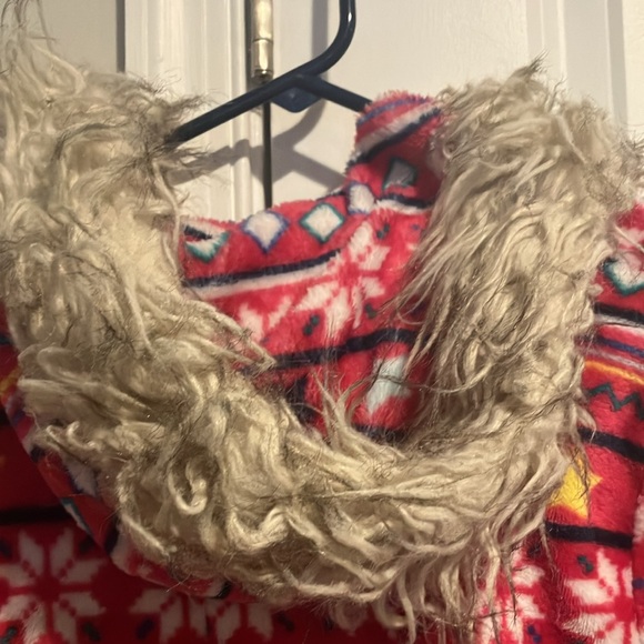 Holiday Time Hooded Fleece Zipper Pajamas - Picture 10 of 14